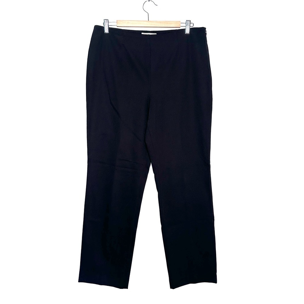 L.L. Bean Black Classic Fit Straight Leg Side Zip Pants Size 14